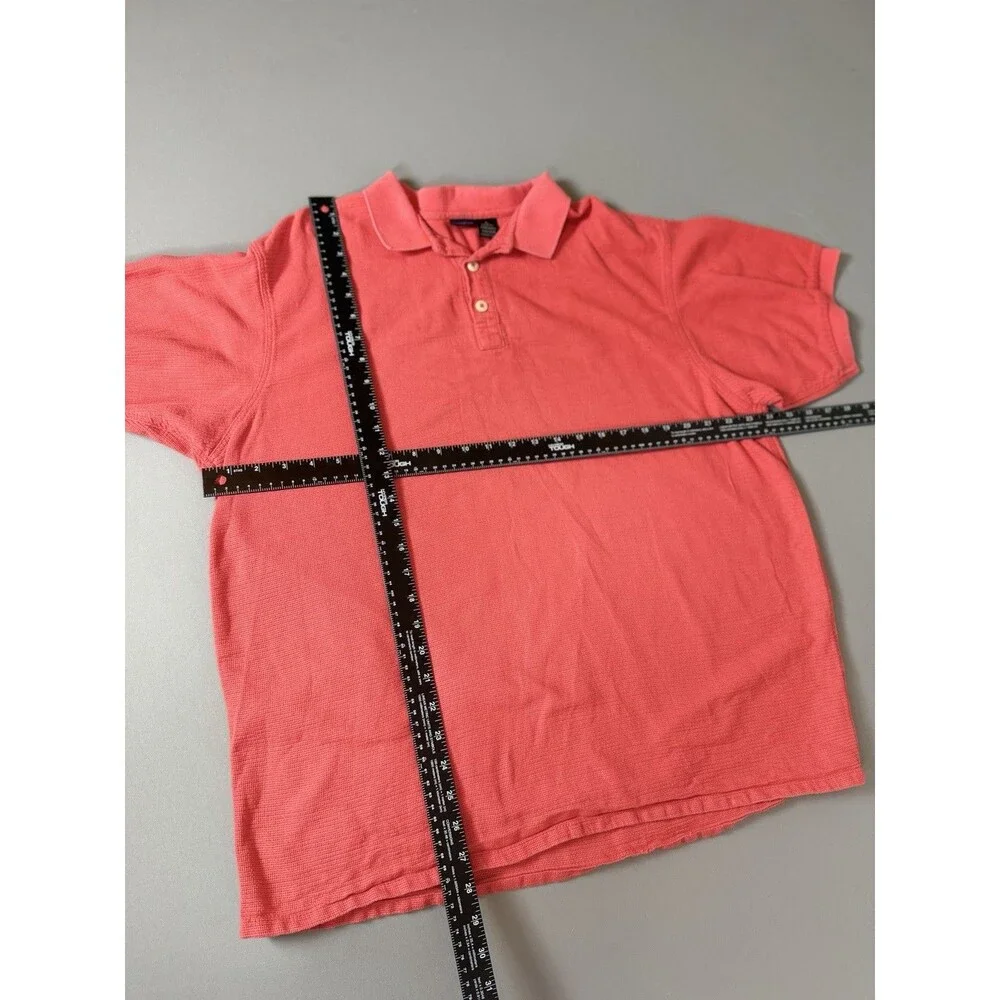 Patagonia Polo Shirt Mens Large Made in Hong Kong Short Sleeve Coral Red VTG